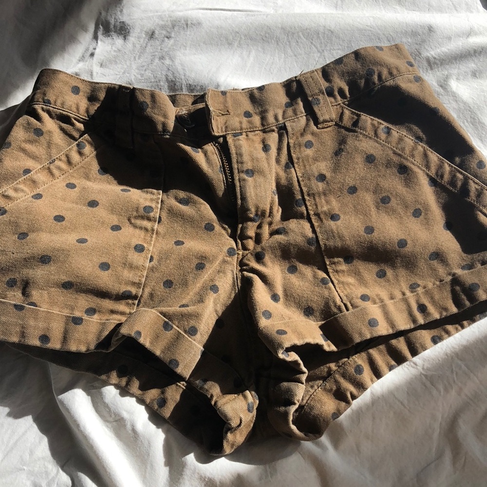 Jack Wills brown polka dot shorts!